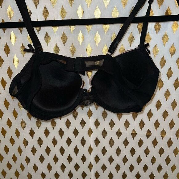 Push-up bra pink and black lace size 34D - Picture 3 of 4